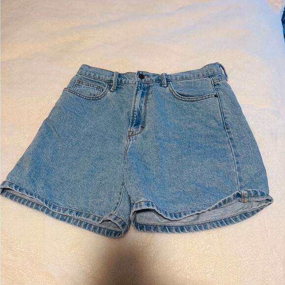 Hidden High Waist Denim Women's Shorts - Picture 2 of 4